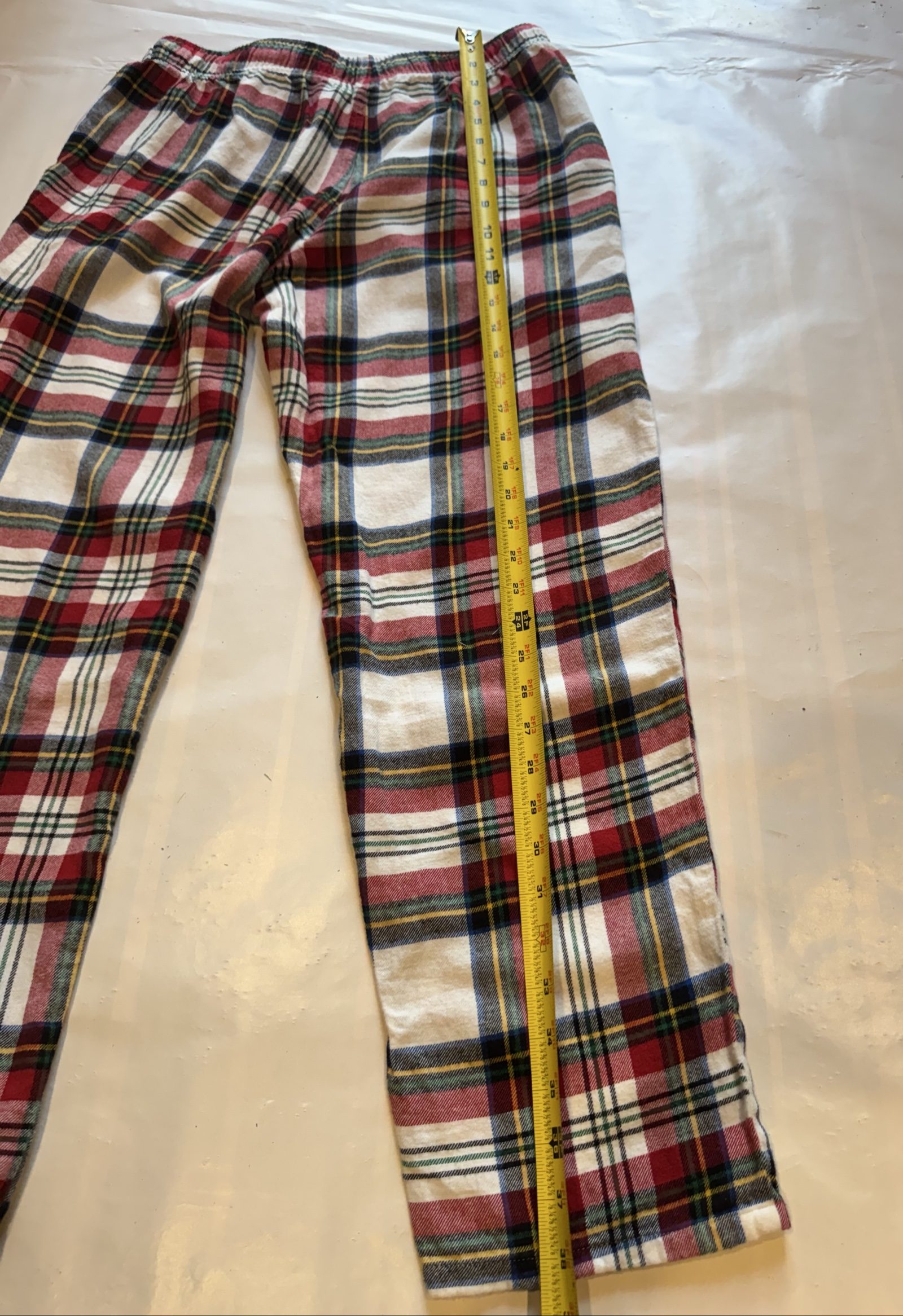 Old Navy Men's Red & White Plaid Cotton Lounge Pants Medium image 8