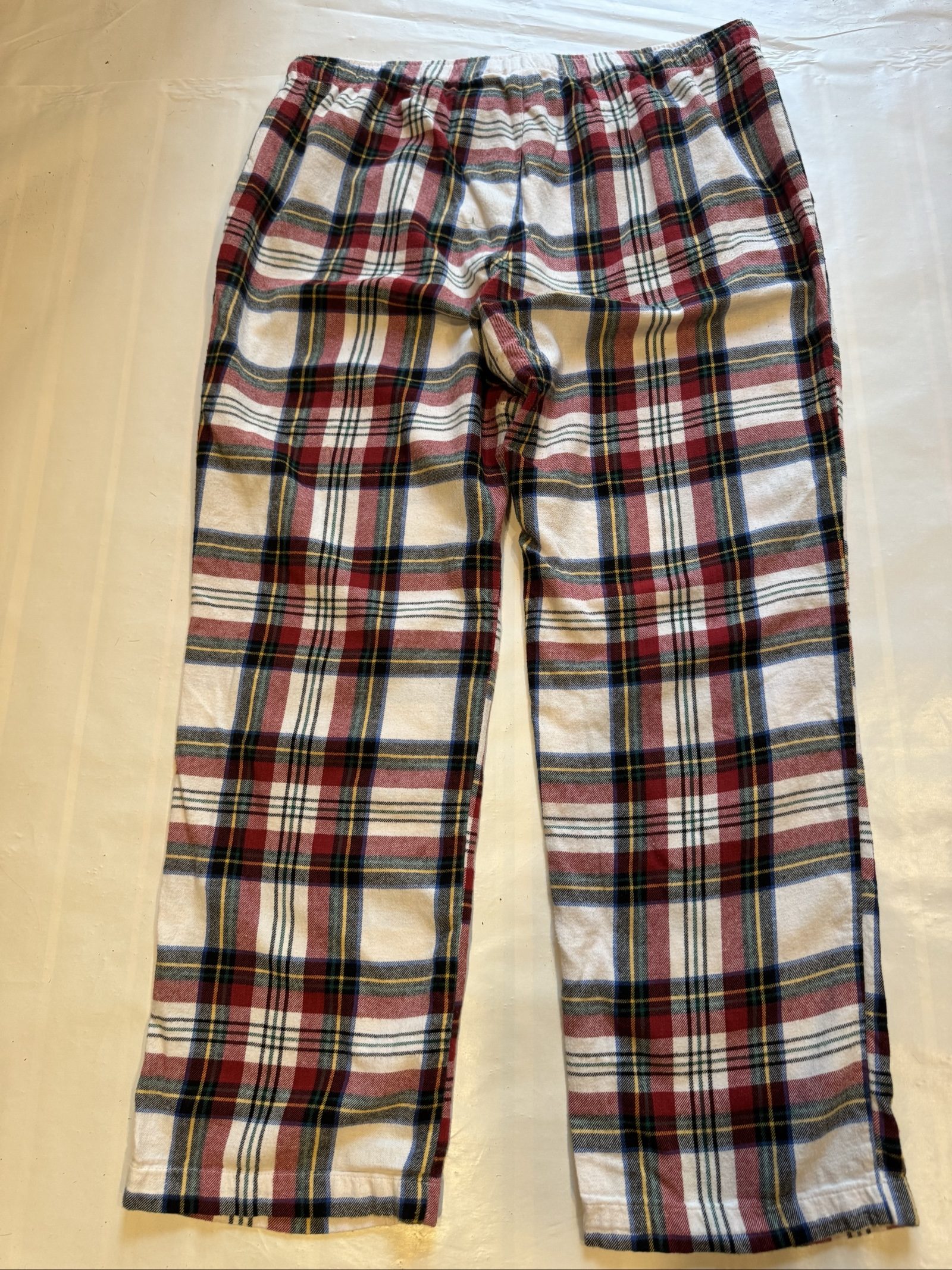 Old Navy Red & White Plaid Cotton Lounge Pants Large image 6