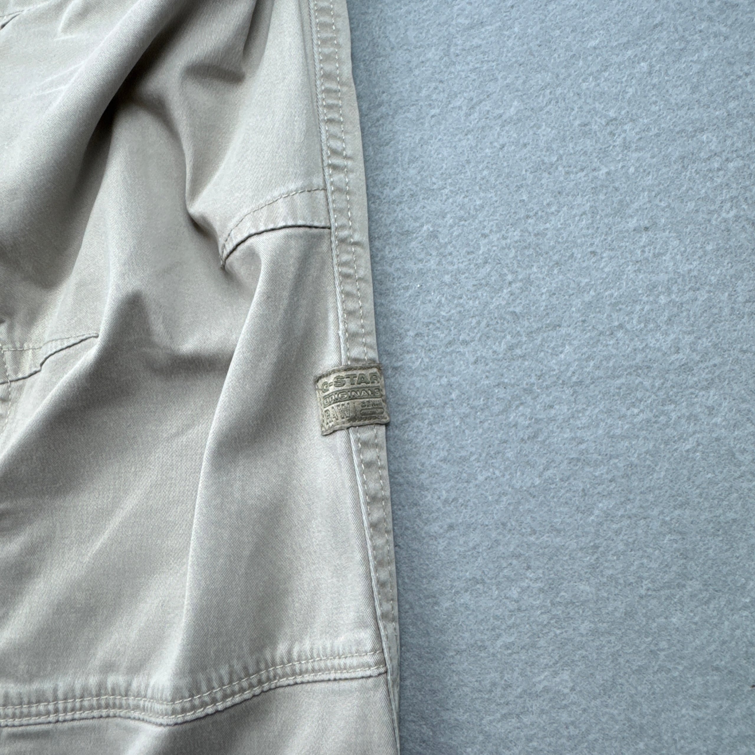 G-Star RAW Rovic zip 3D Tapered Beige Cargo Distressed Pants 30x32 image 5