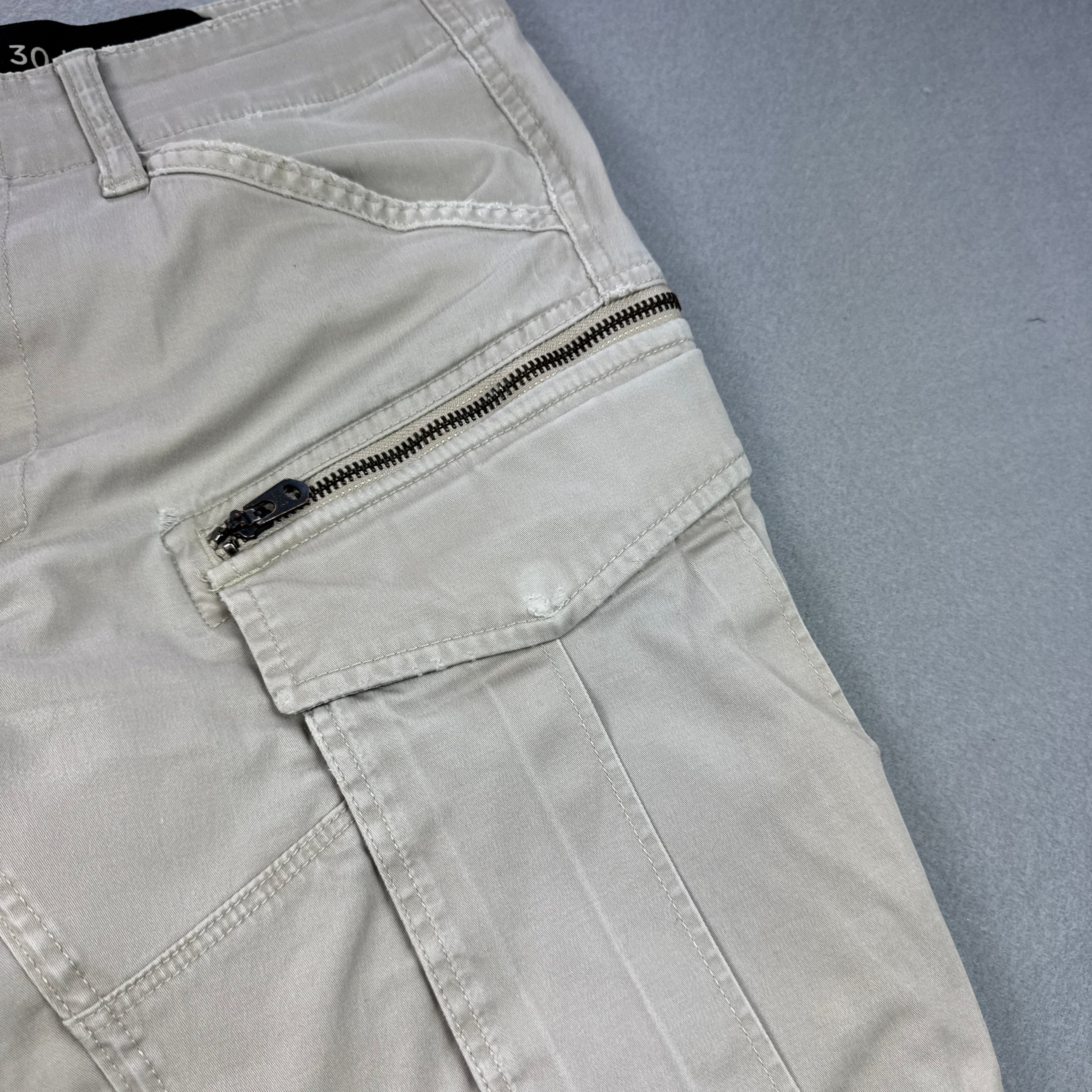G-Star RAW Rovic zip 3D Tapered Beige Cargo Distressed Pants 30x32 image 6