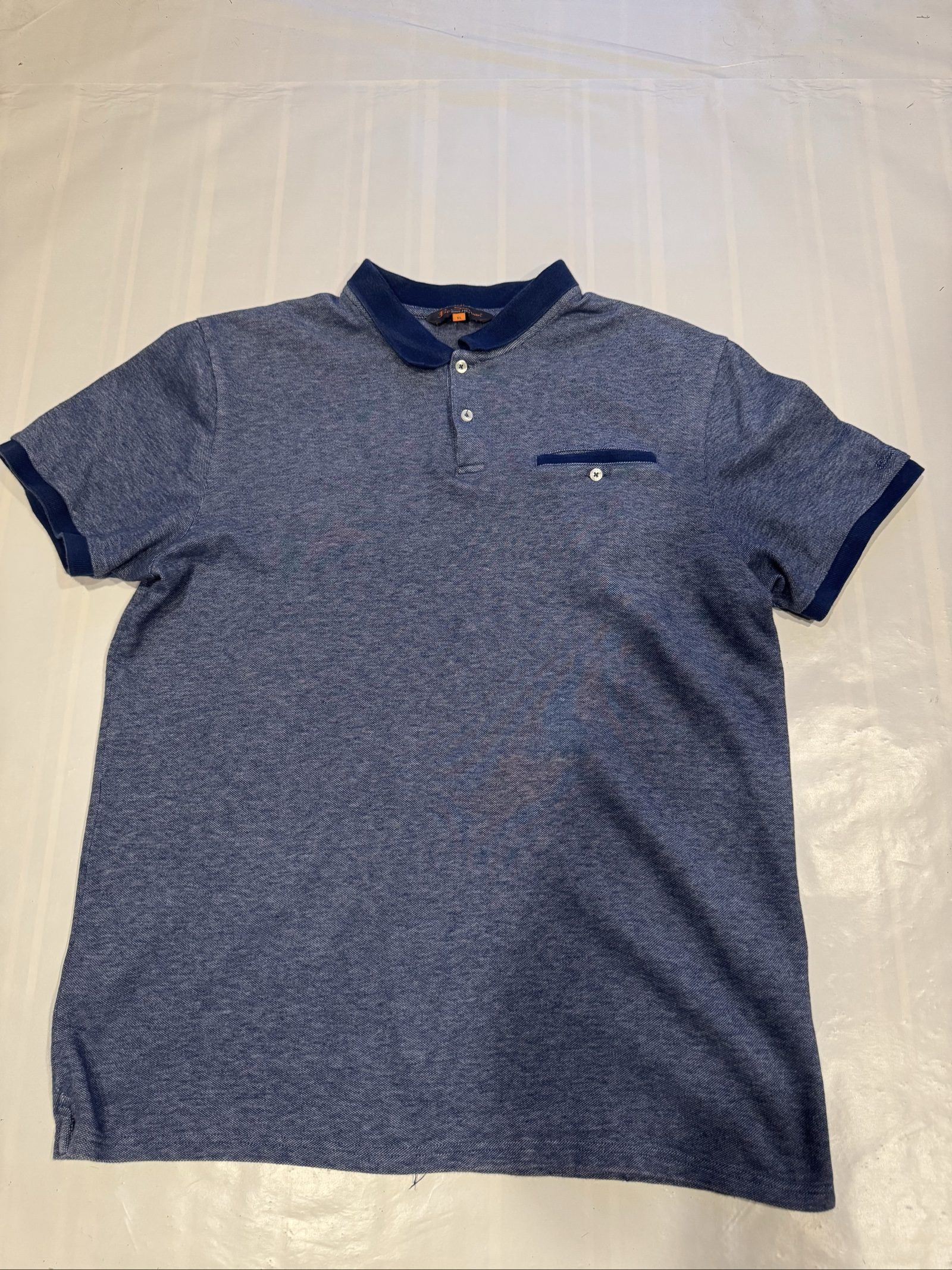 Ben Sherman Blue Heathered Polo Shirt XL