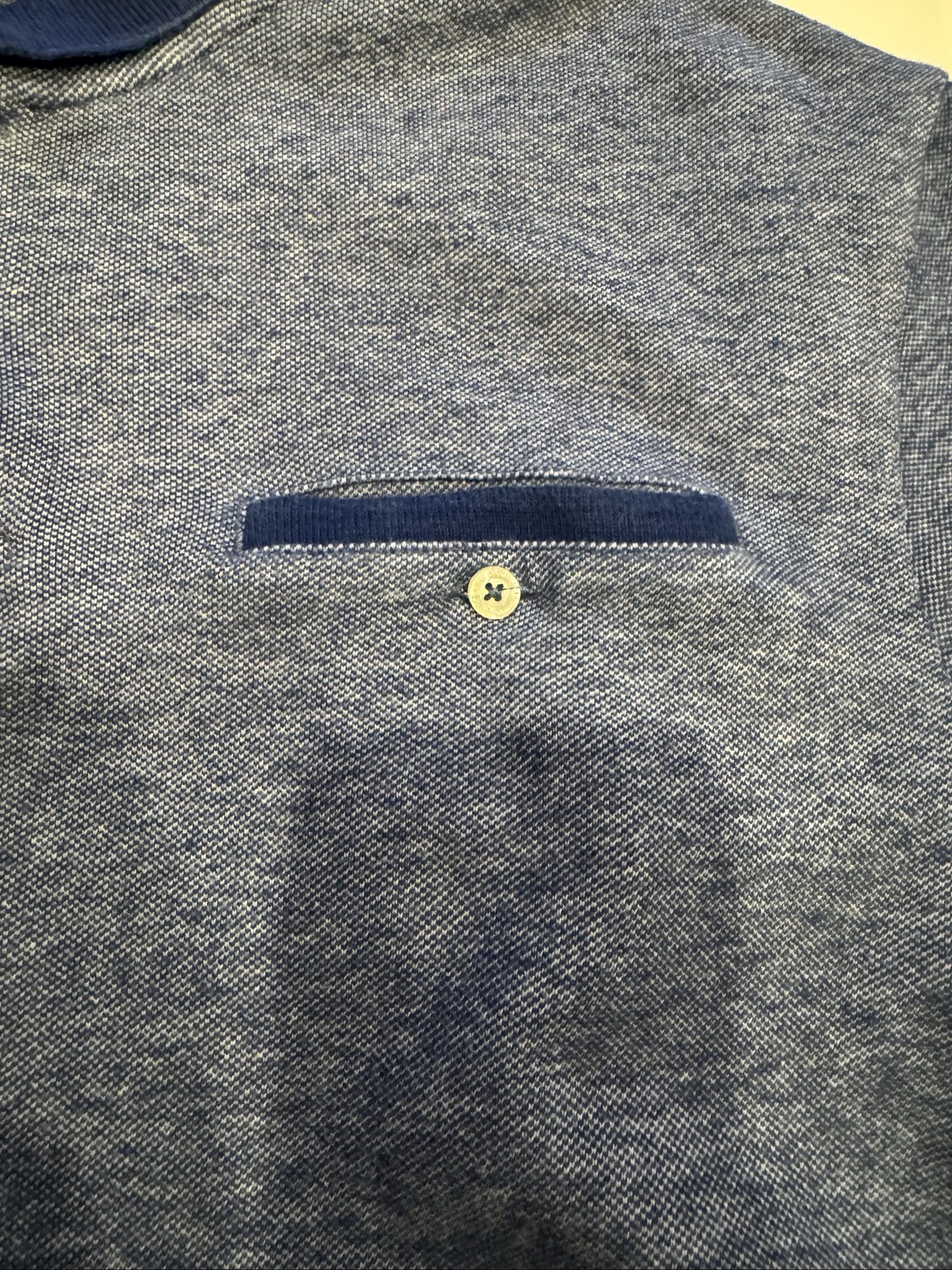 Ben Sherman Blue Heathered Polo Shirt XL image 3