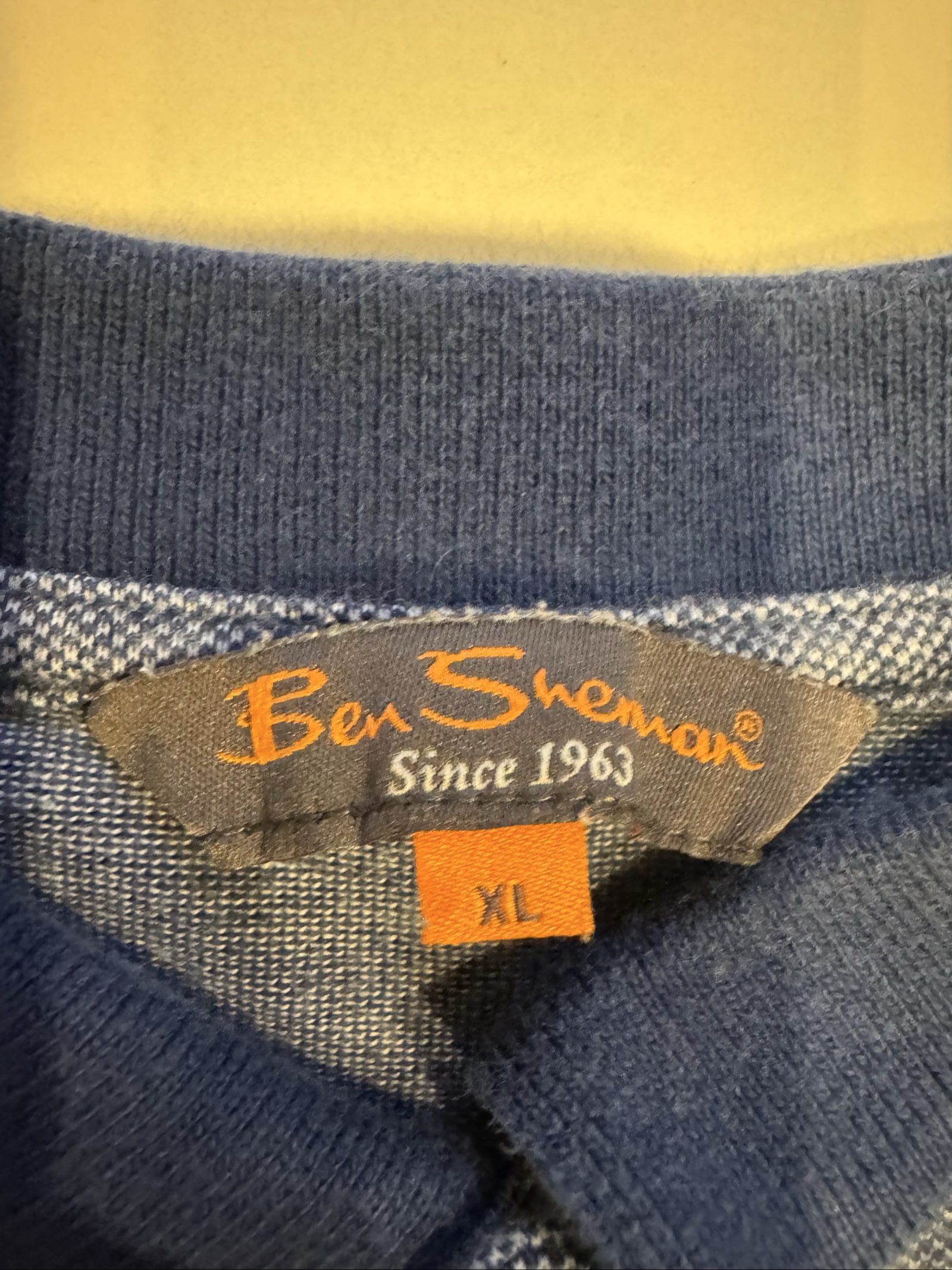 Ben Sherman Blue Heathered Polo Shirt XL image 5