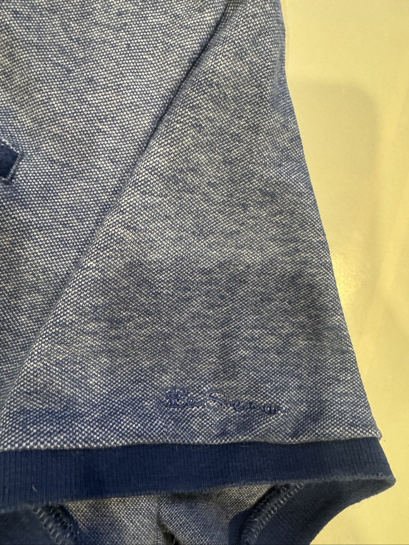 Ben Sherman Blue Heathered Polo Shirt XL image 6