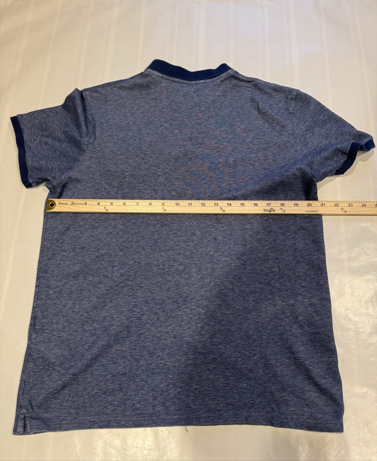 Ben Sherman Blue Heathered Polo Shirt XL image 9