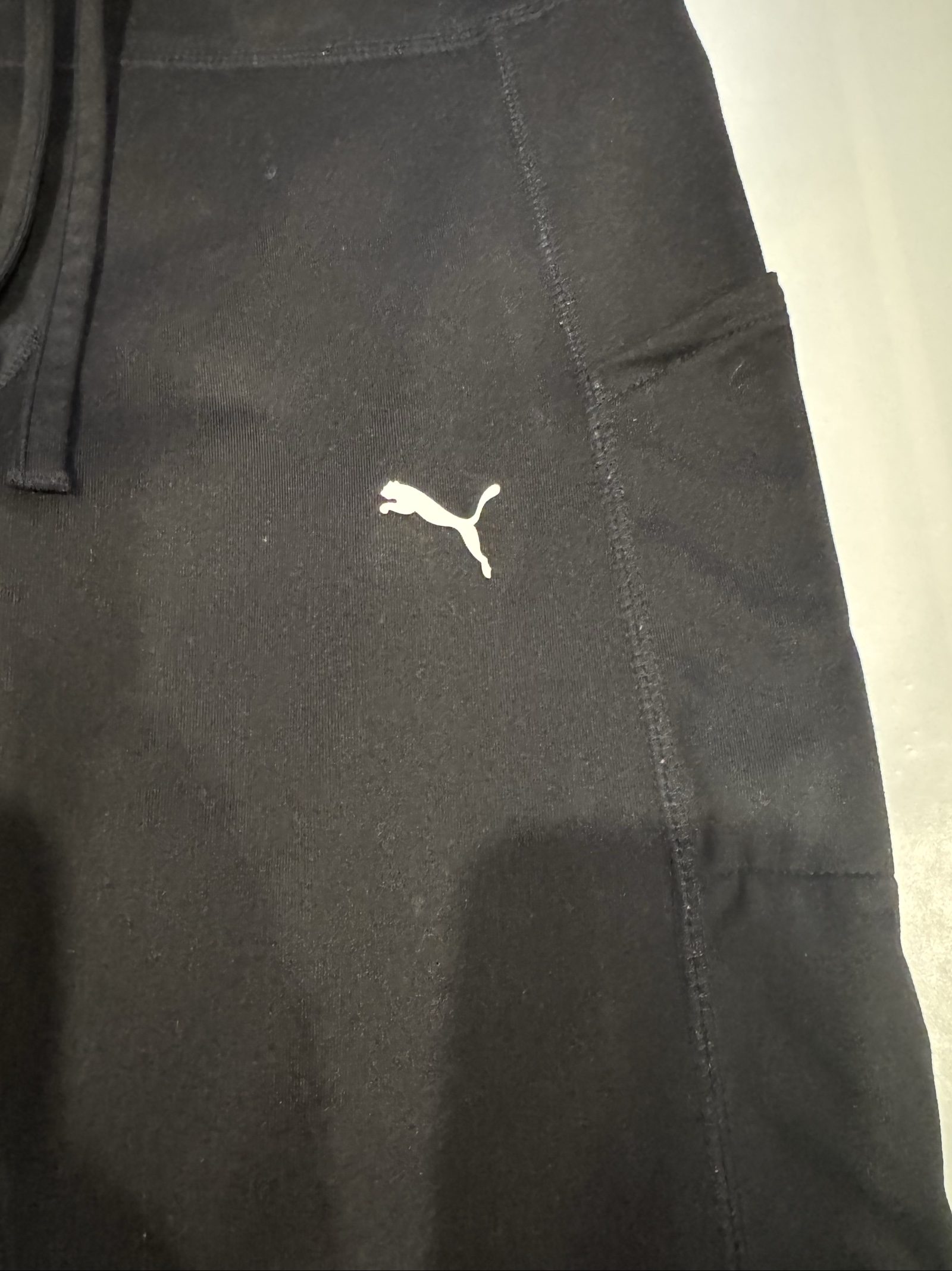Puma Black Women's Jogger Sweatpants Medium with Side Pocket image 3