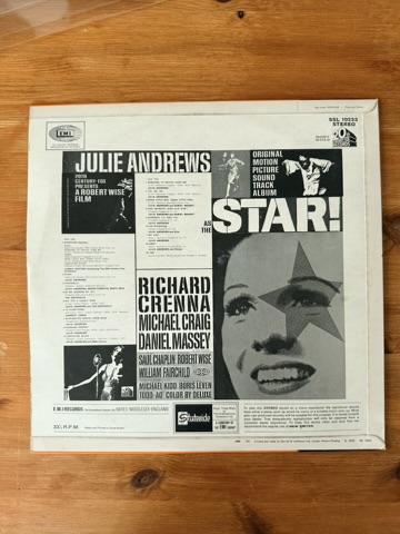 Julie Andrews Star! Original Motion Picture Soundtrack Vinyl LP VG+ image 2