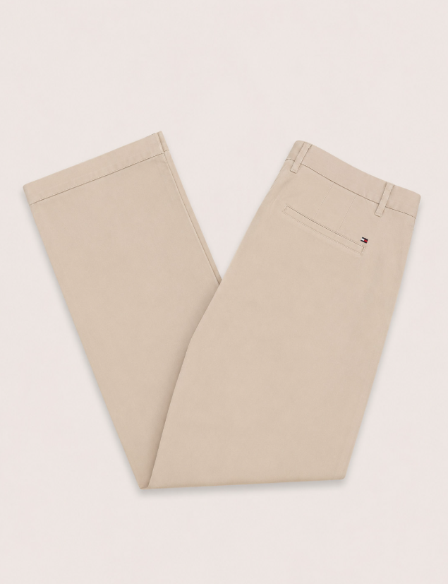Tommy Hilfiger Beige Chinos Men's Classic Fit Cotton 34"