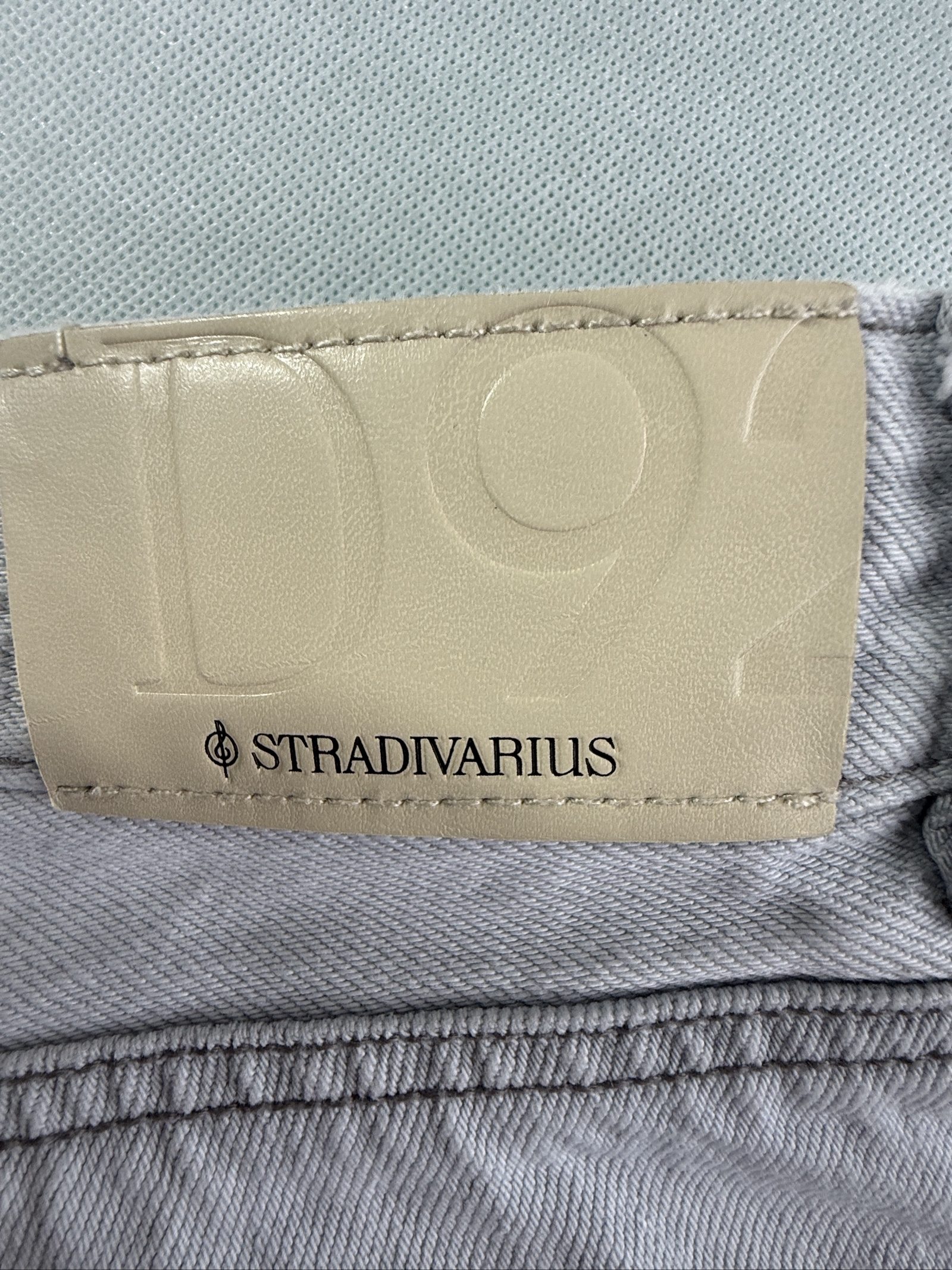 Stradivarius D92 Women’s Light Grey Straight Wide Leg Jeans UK 10 EU 38 image 10