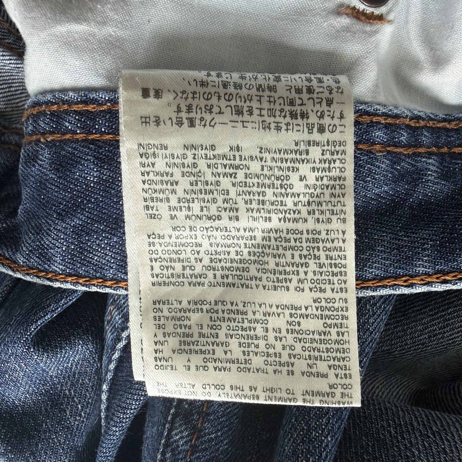 Diesel Larkee Men’s Blue Jeans Regular Straight 100% Cotton Button Fly image 7