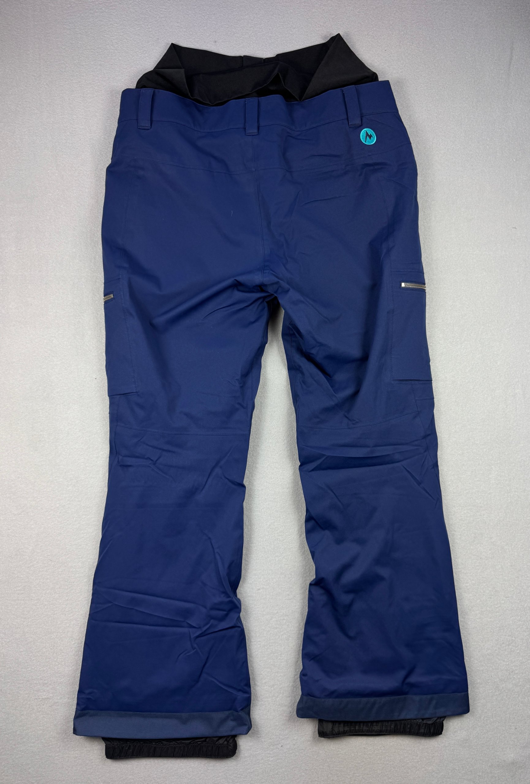 Women`s Marmot Blue Ski Snow Pants With Waist Gaiter Size L image 2