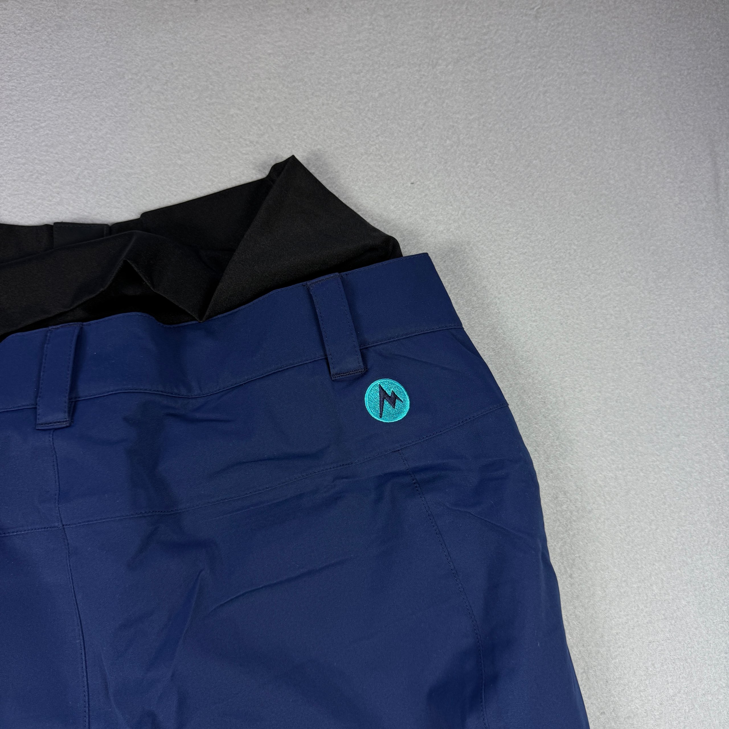 Women`s Marmot Blue Ski Snow Pants With Waist Gaiter Size L image 8