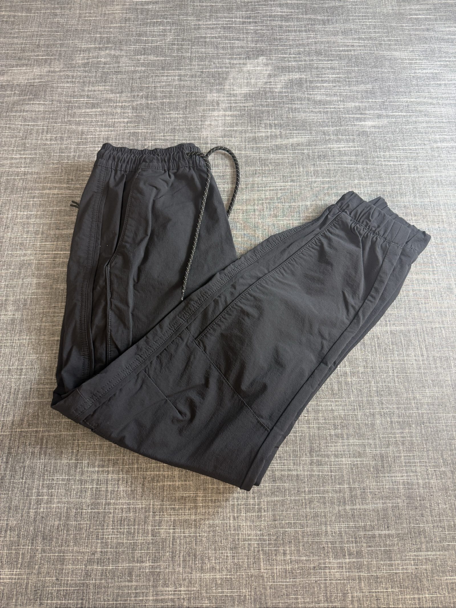 Bershka Women’s Black Casual Jogger Trousers Small Elastic Waist Drawstring