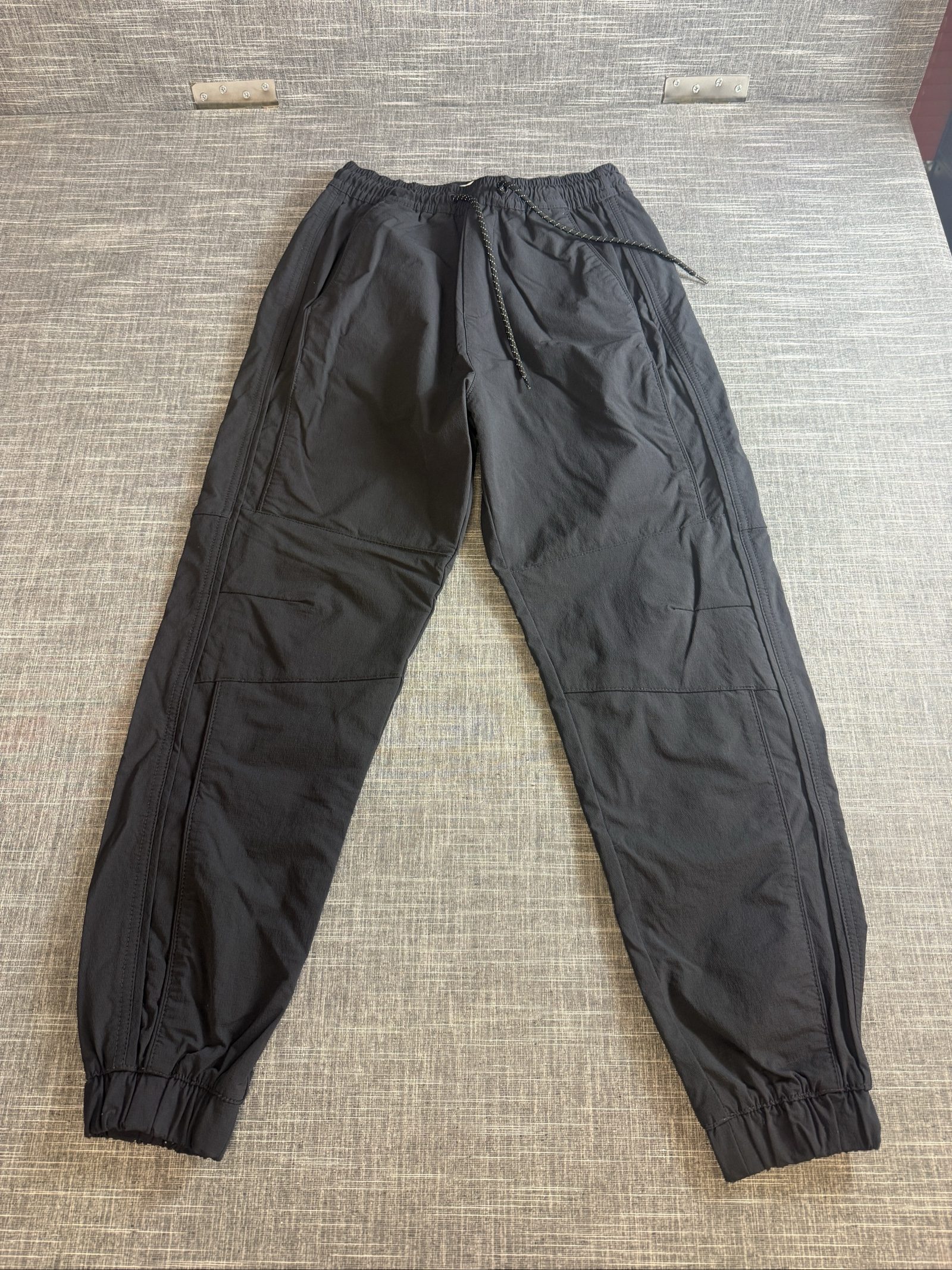 Bershka Women’s Black Casual Jogger Trousers Small Elastic Waist Drawstring image 2