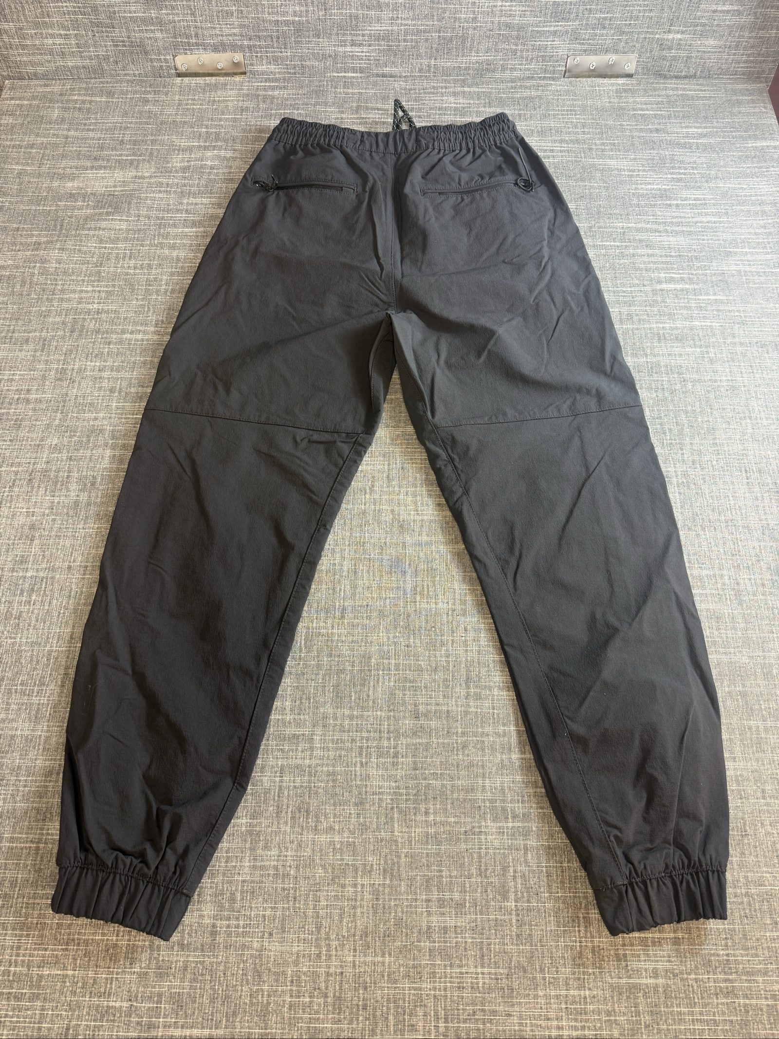 Bershka Women’s Black Casual Jogger Trousers Small Elastic Waist Drawstring image 4