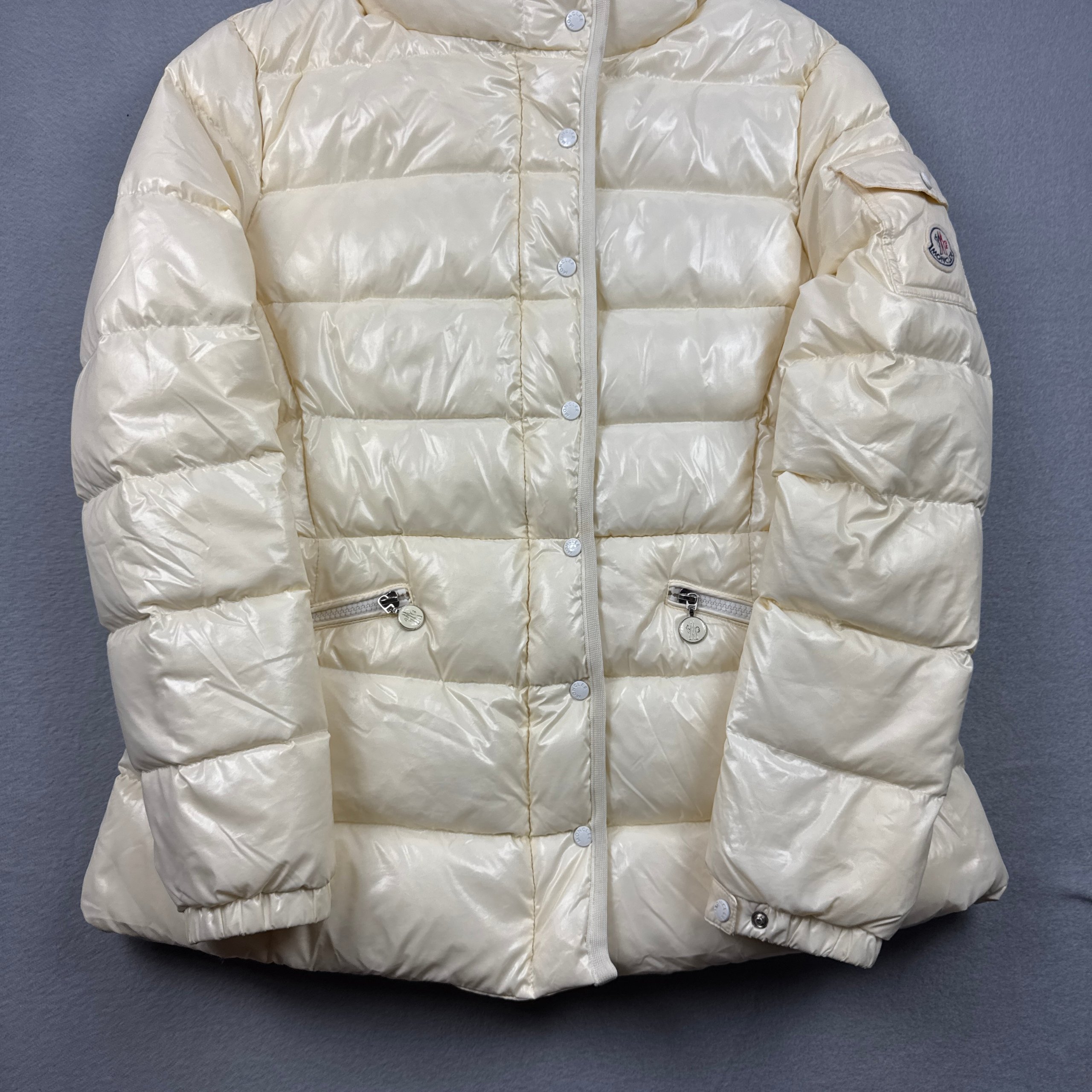 Women`s Moncler Women Cream Puffer Jacket Size 1 / S image 5