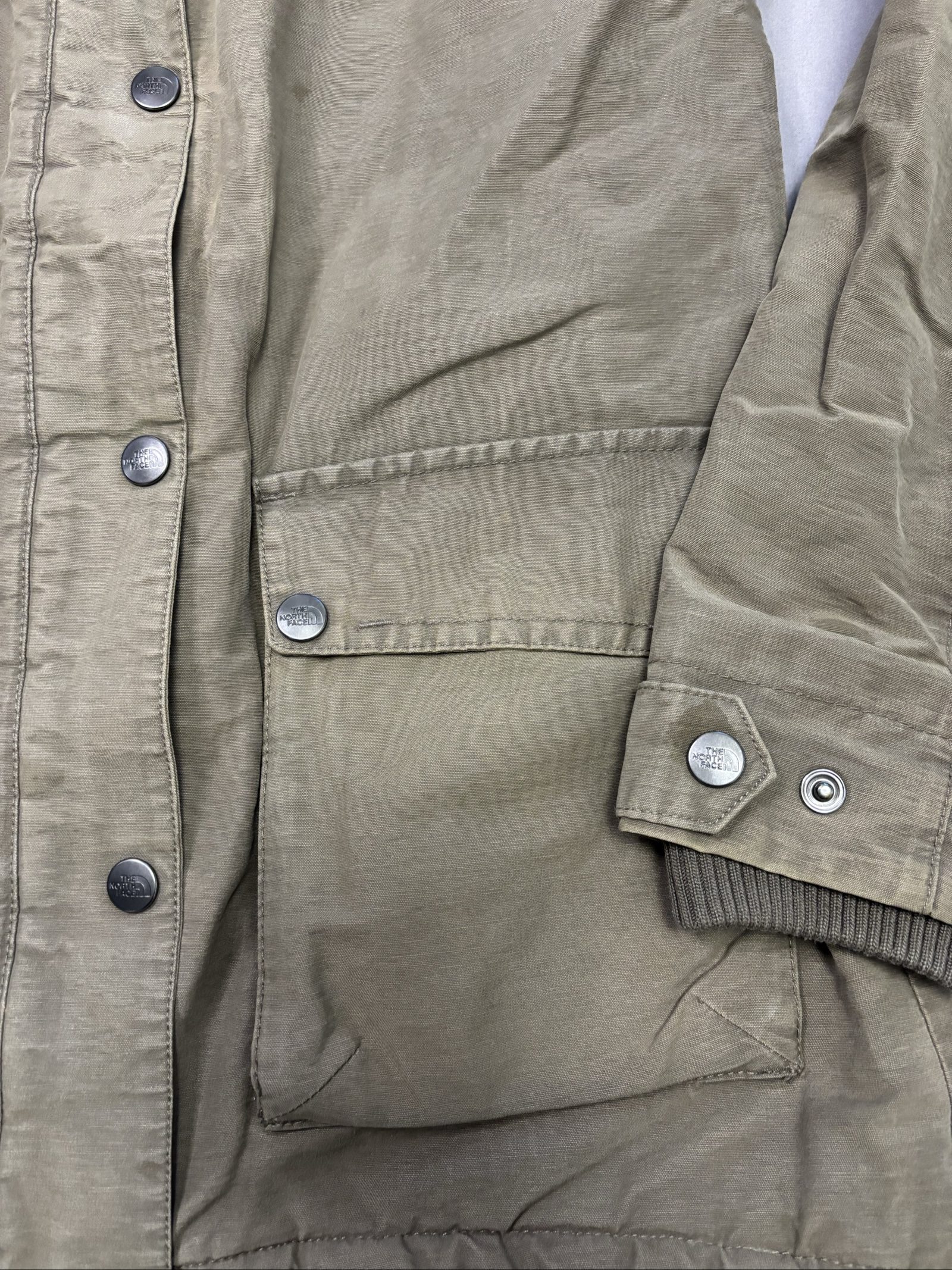 The North Face Beige Sherpa-Lined Hooded Jacket Medium image 2