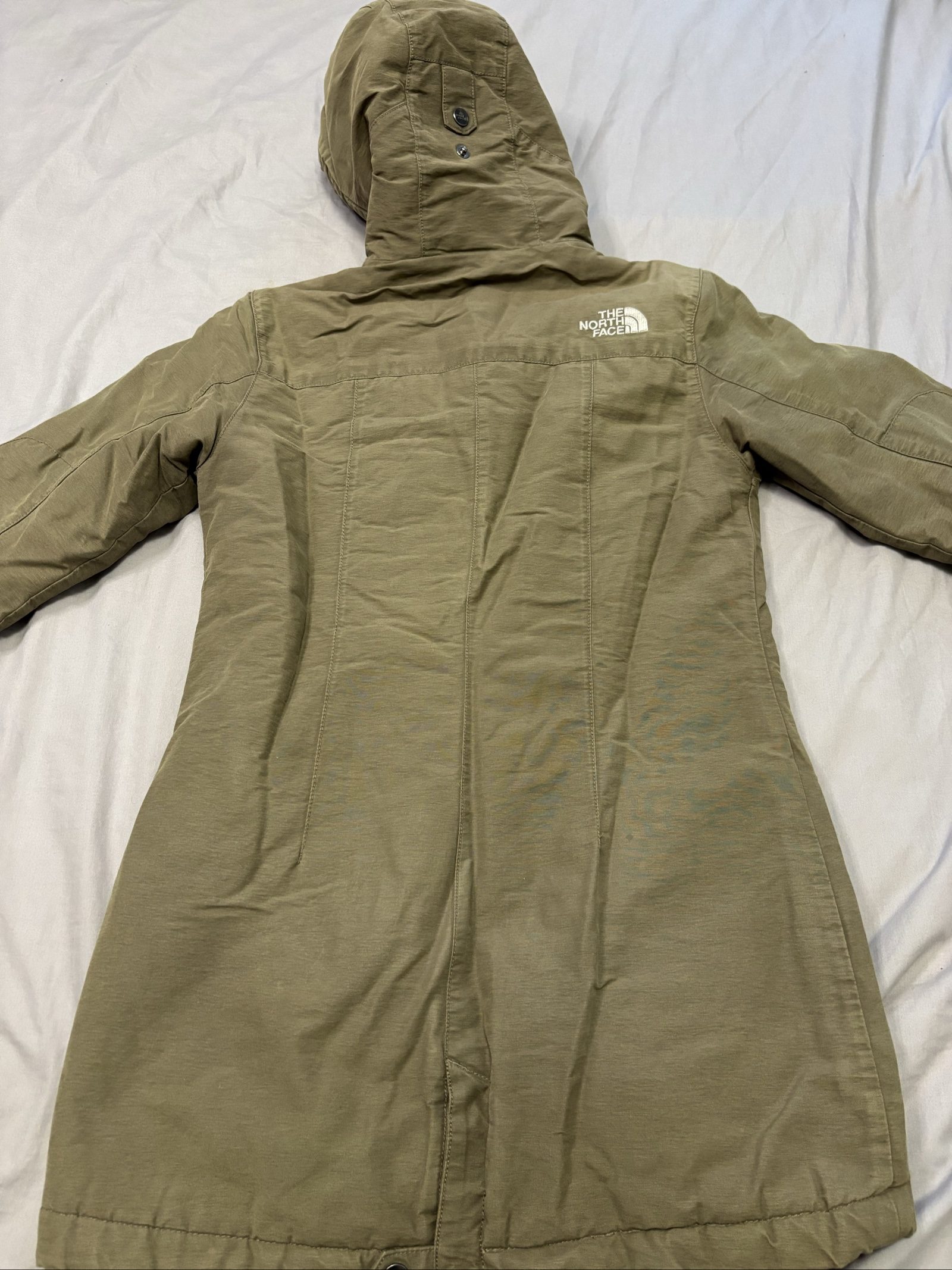 The North Face Beige Sherpa-Lined Hooded Jacket Medium image 5