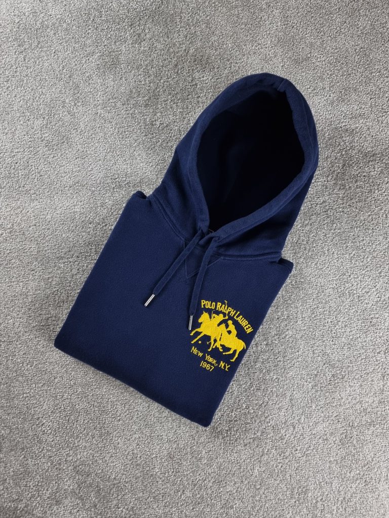Hoodie Polo Ralph Lauren Women's Small Navy & Yellow