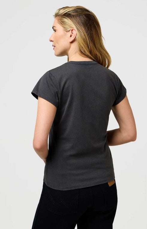 Wrangler Women's Faded Black Wild West Band Tee Print Cotton T-Shirt Small image 3