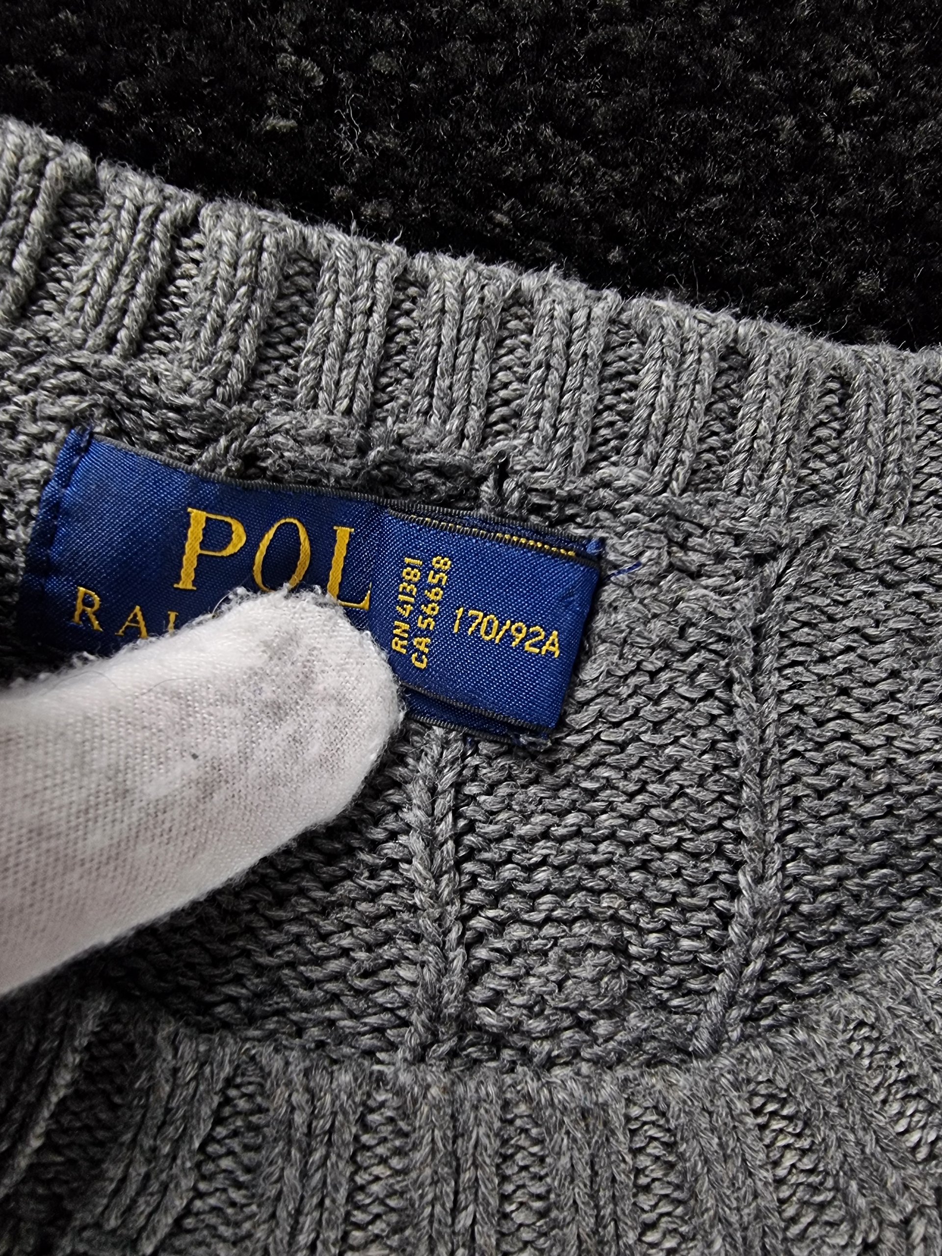 Sweater Ralph Lauren Men's Grey S Cable Knit image 5