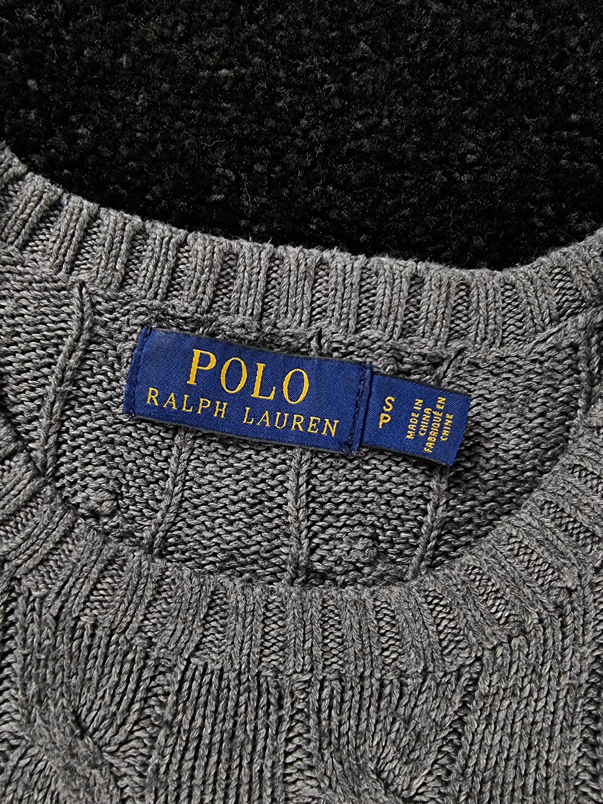 Sweater Ralph Lauren Men's Grey S Cable Knit image 4