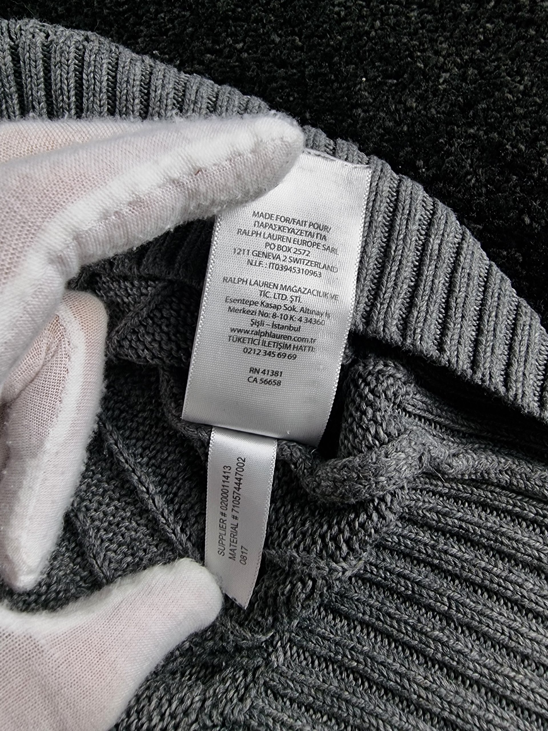 Sweater Ralph Lauren Men's Grey S Cable Knit image 10