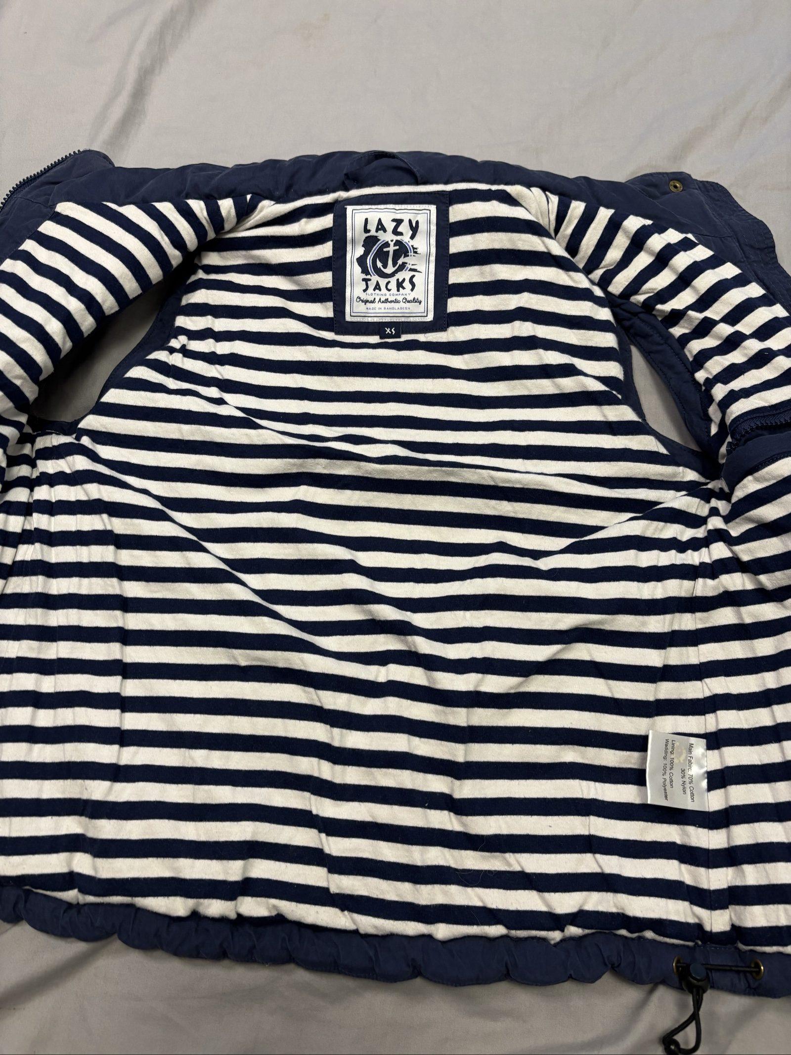 Lazy Jacks Navy Puffer Gilet xs Padded Sleeveless Jacket image 8