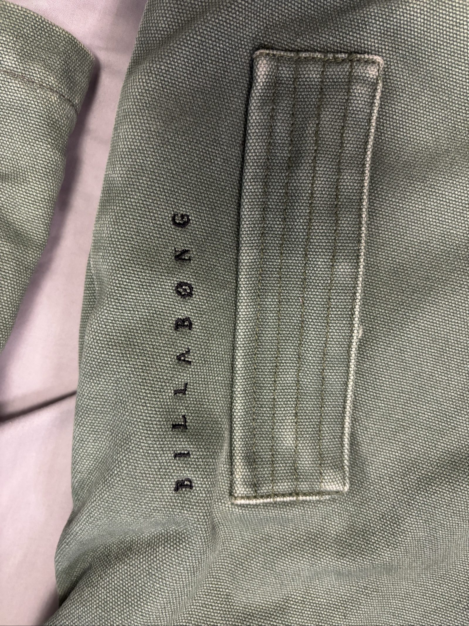 Billabong Green faux Fur Hooded Jacket Medium image 4