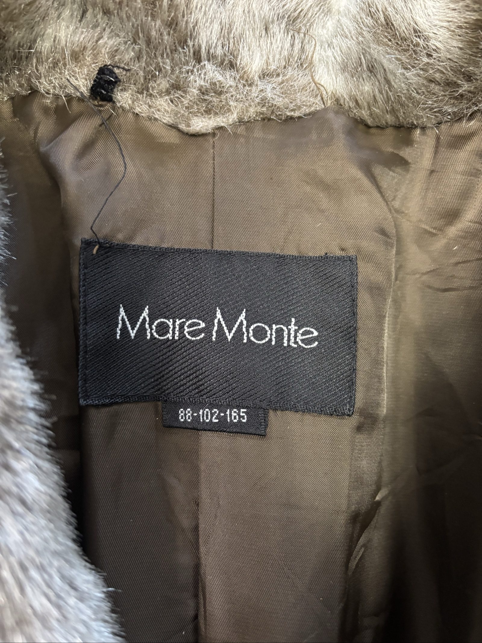 Mare Monte Brown Faux Fur Coat Medium Soft Plush Lining image 2