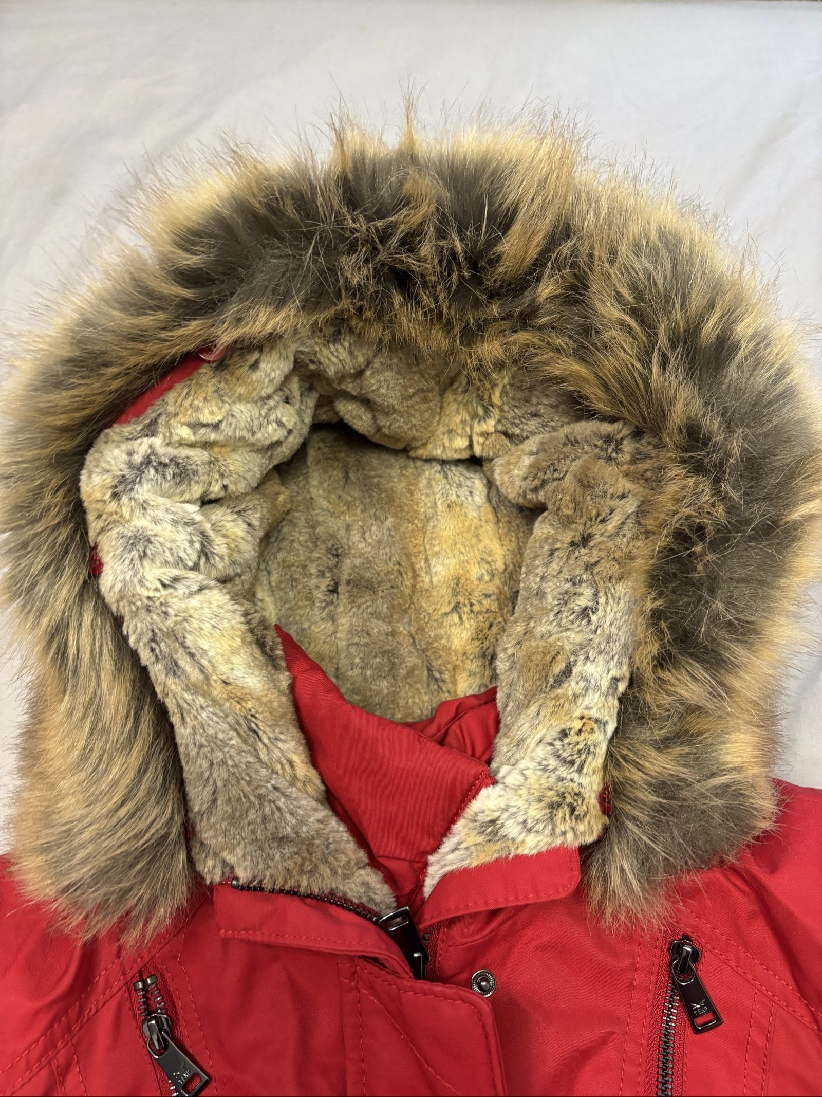 1 madison expedition Red Faux Fur Lined Parka Coat small image 2