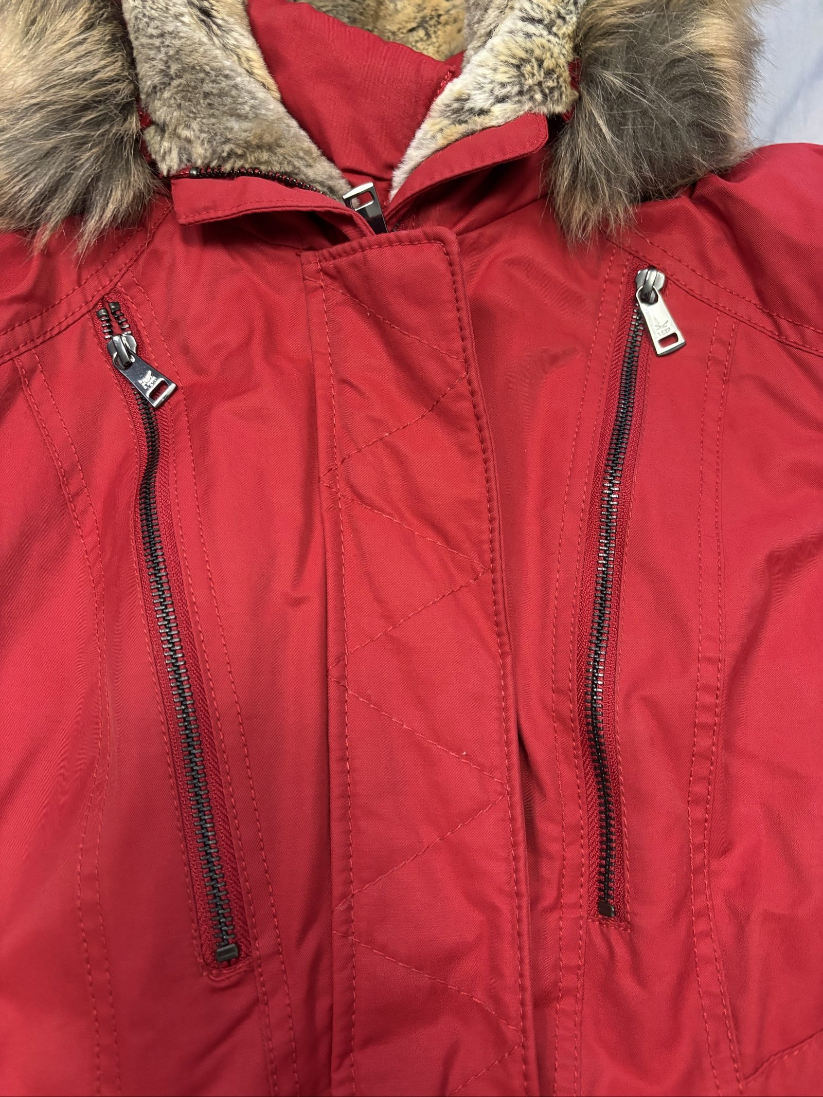 1 madison expedition Red Faux Fur Lined Parka Coat small image 3