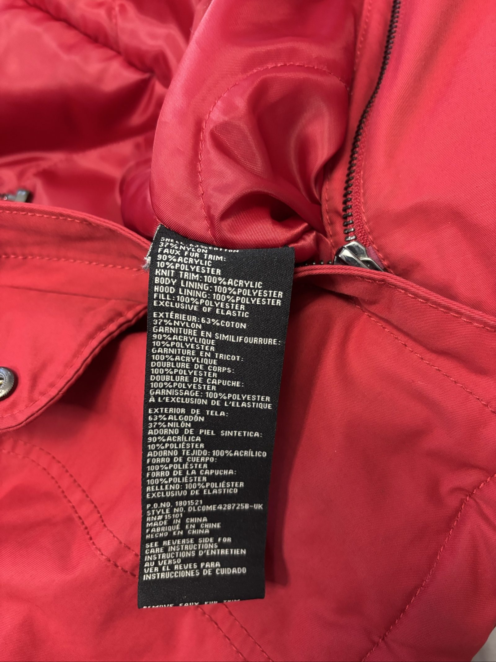 1 madison expedition Red Faux Fur Lined Parka Coat small image 8