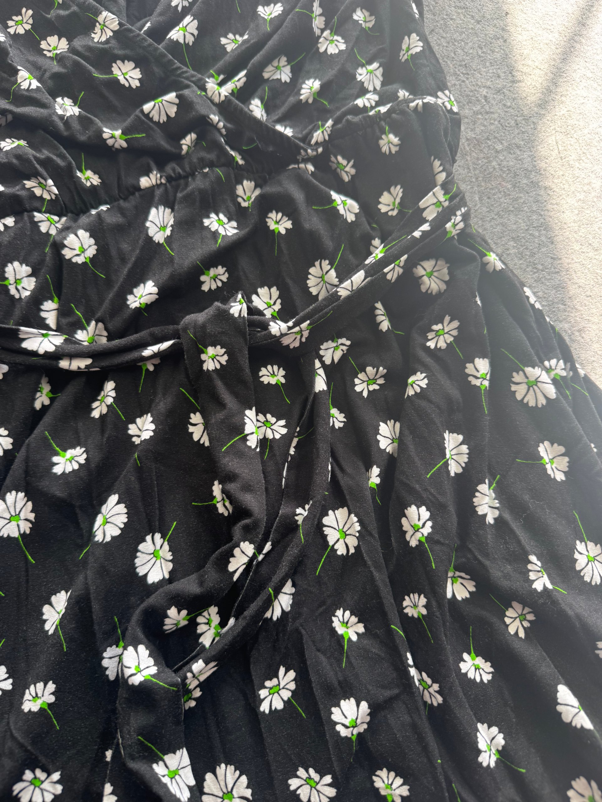 &et Black & White Floral Wrap Dress UK 16 Viscose Blend image 6