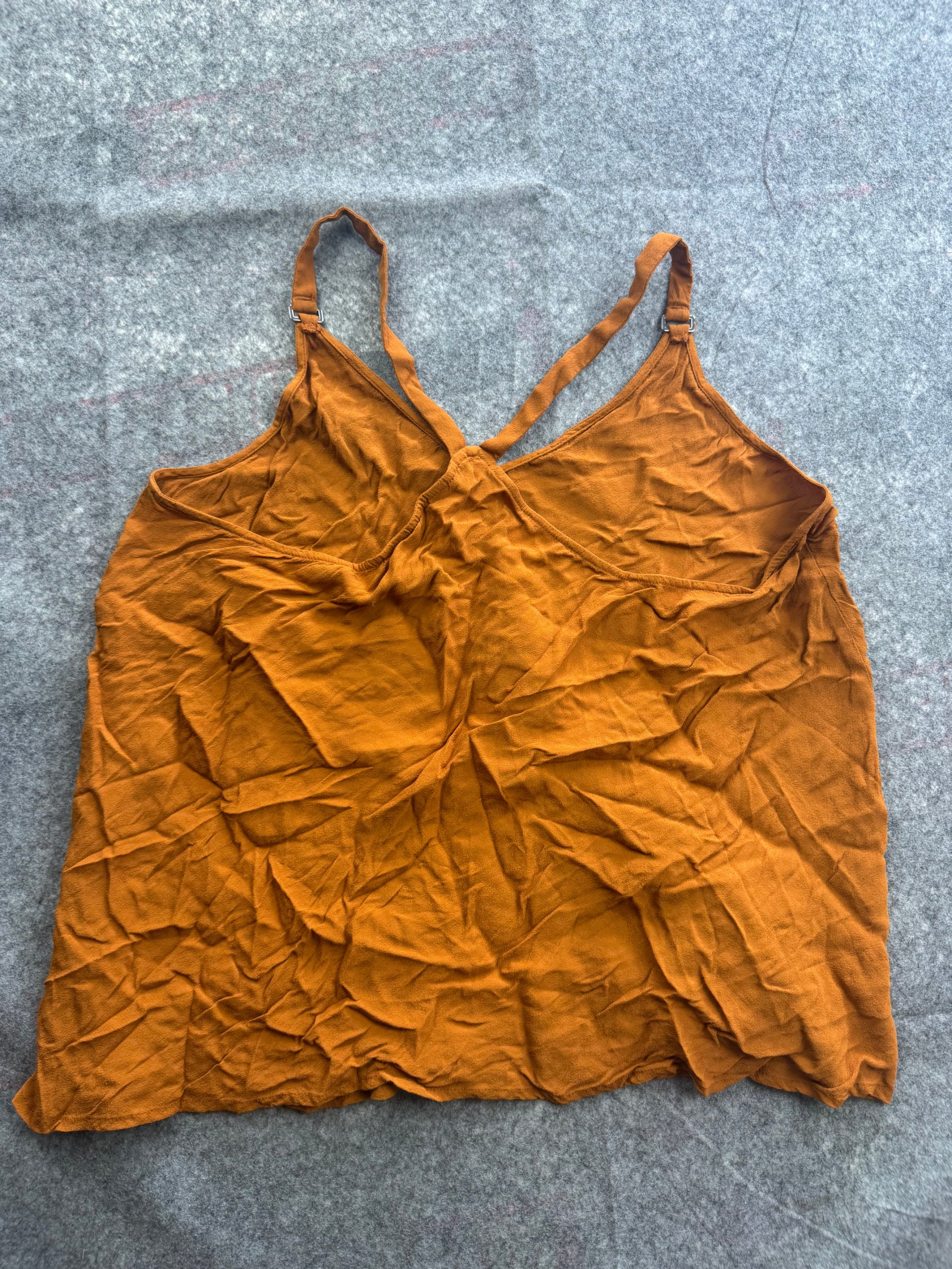 New Look Rust Orange Viscose Cami Top UK 18 Spaghetti Straps image 5