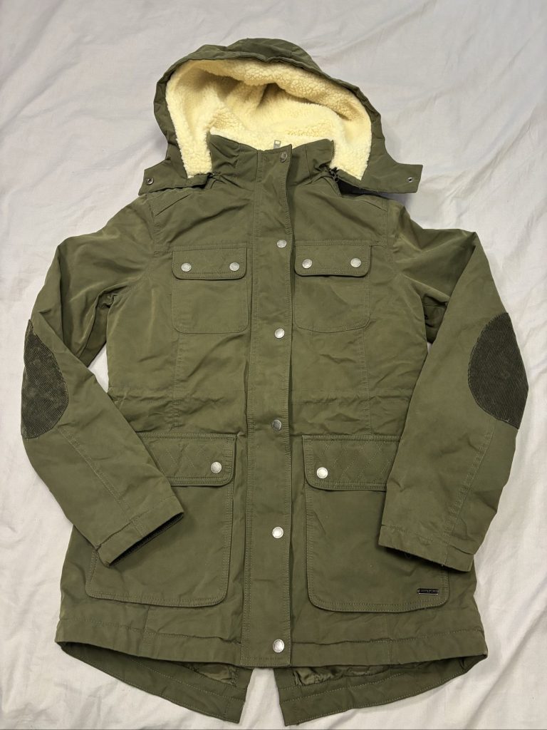 White Stuff Women's Olive Green Fleece Lined Parka UK 10