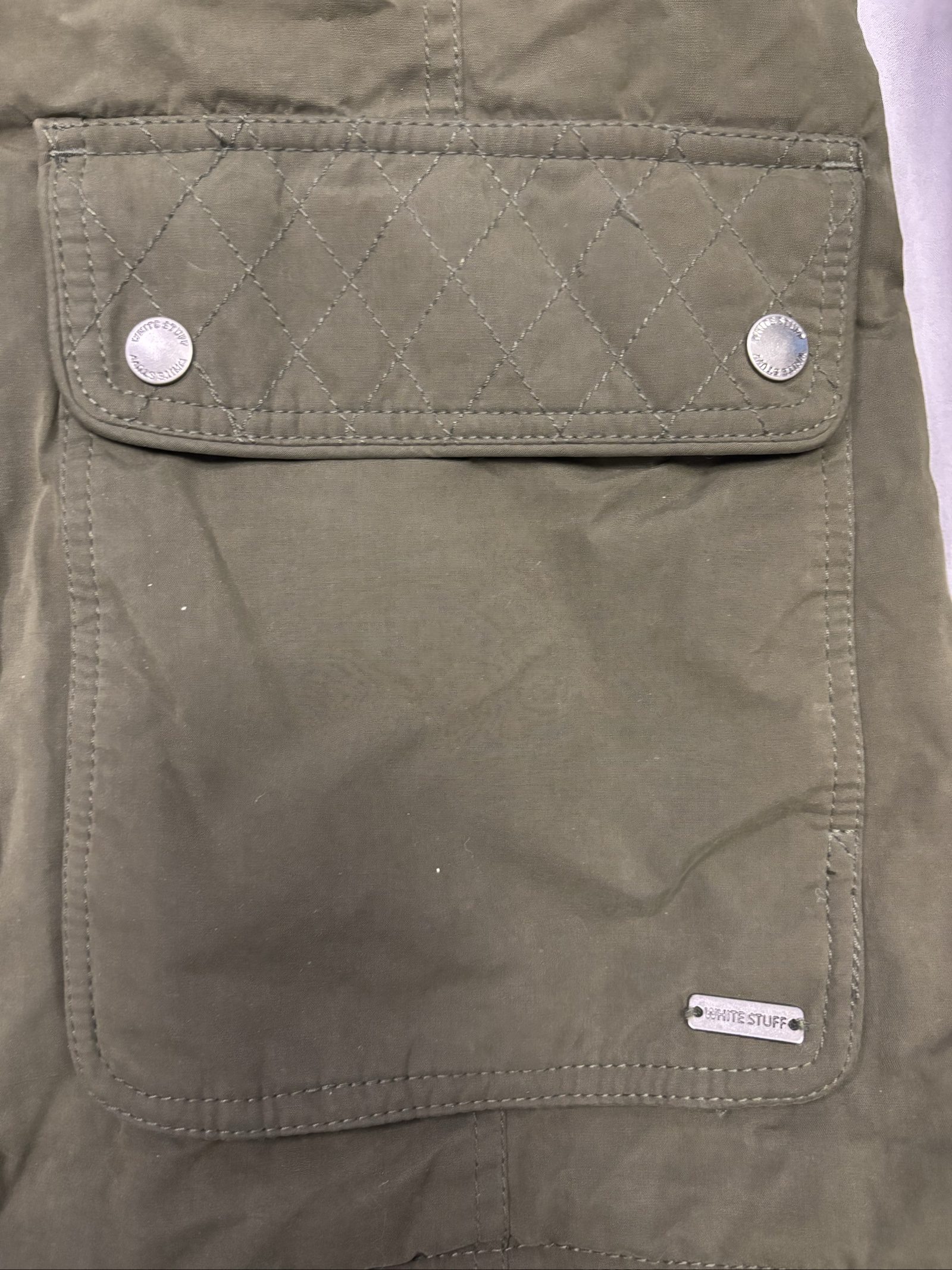White Stuff Women's Olive Green Fleece Lined Parka UK 10 image 2