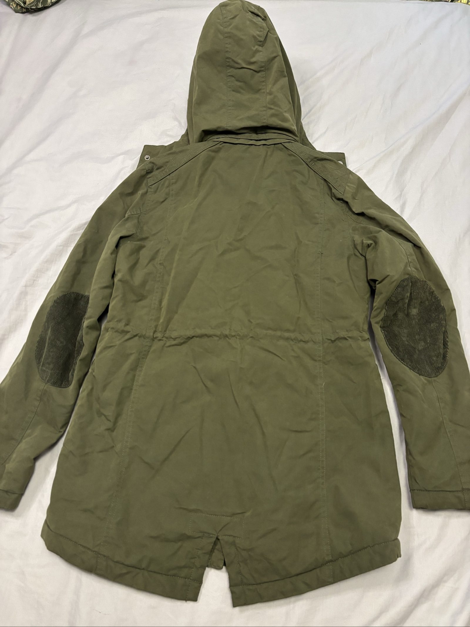 White Stuff Women's Olive Green Fleece Lined Parka UK 10 image 3
