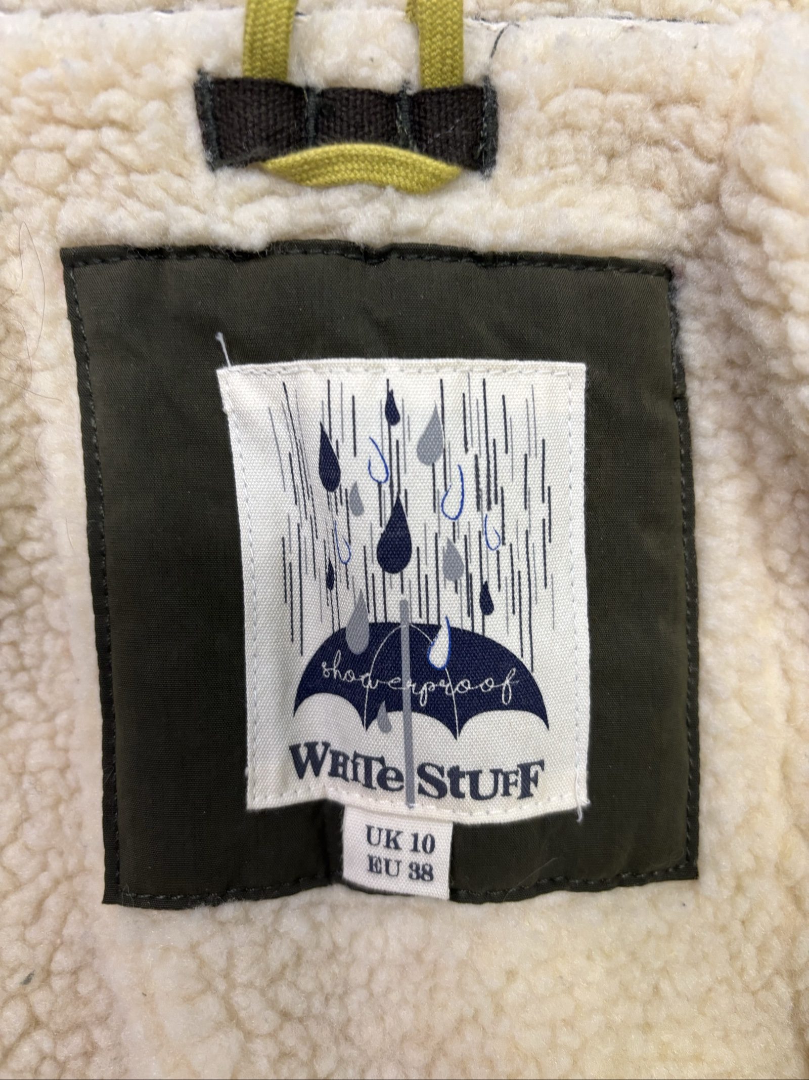 White Stuff Women's Olive Green Fleece Lined Parka UK 10 image 5
