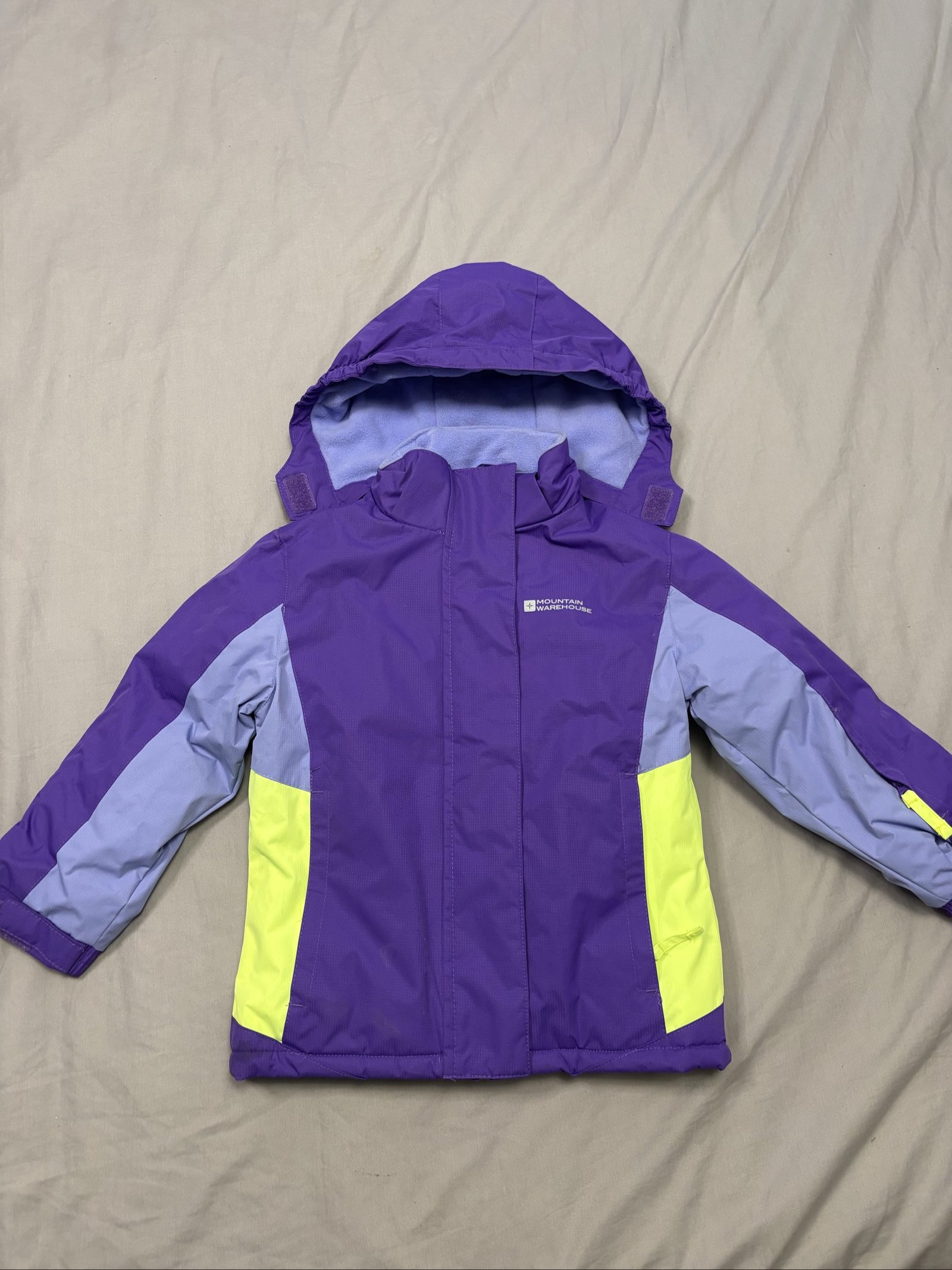 Mountain Warehouse Purple & Yellow Kids' Water Resistant Jacket 3-4