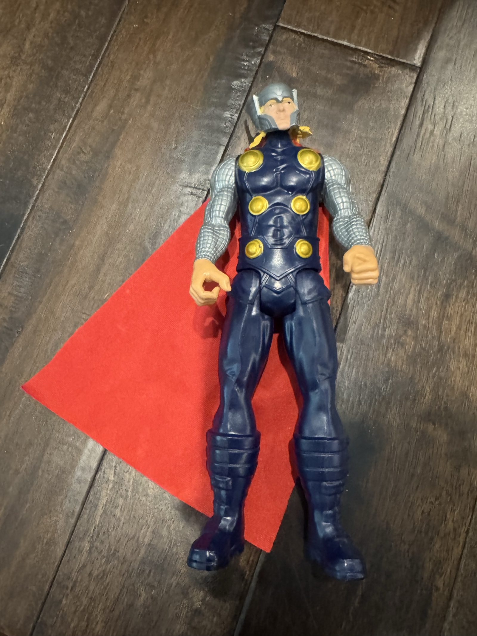 Marvel Thor Blue & Grey Action Figure with Red Cape