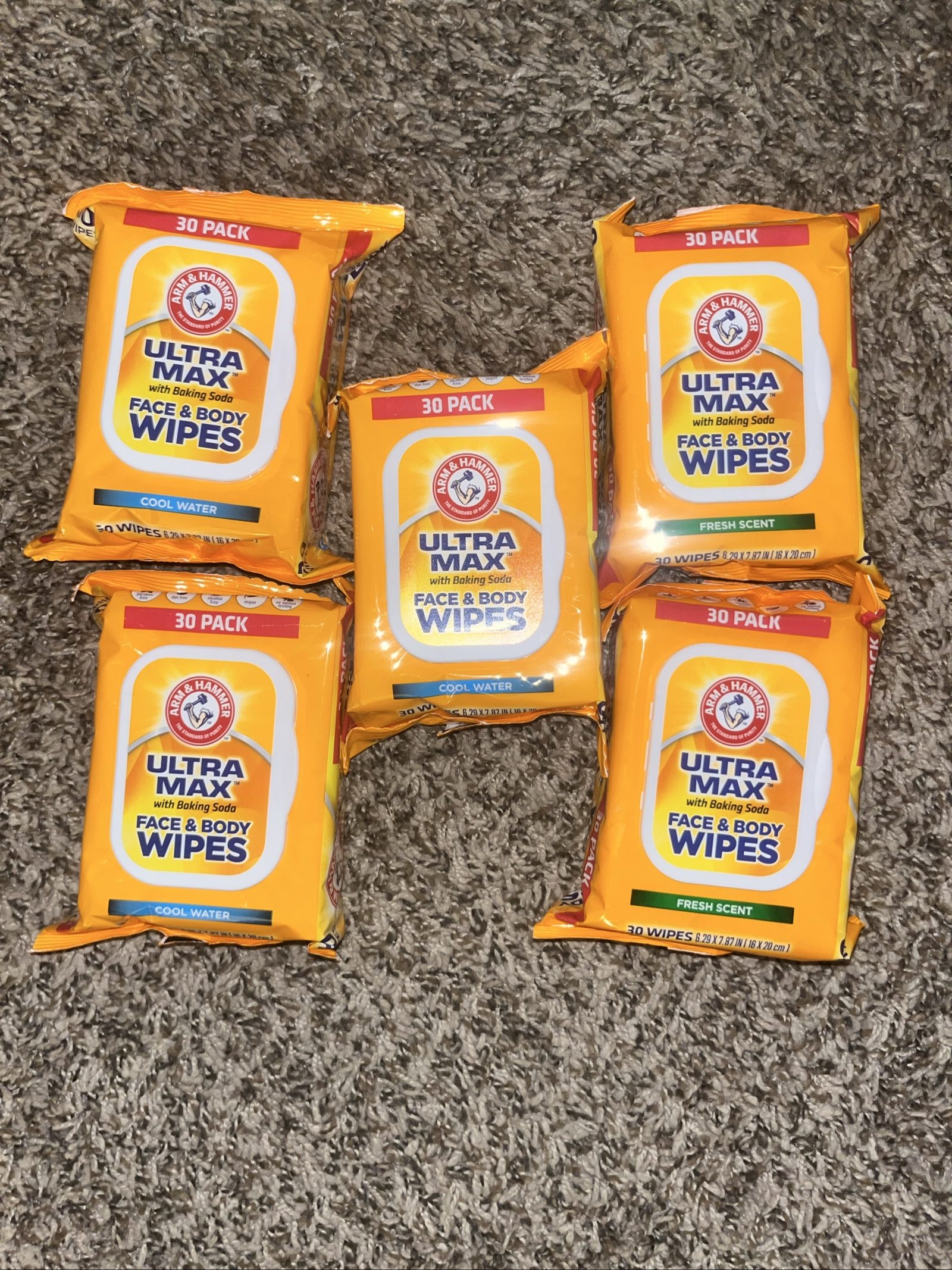 Arm & Hammer Ultra Max Face & Body Wipes 30 Pack