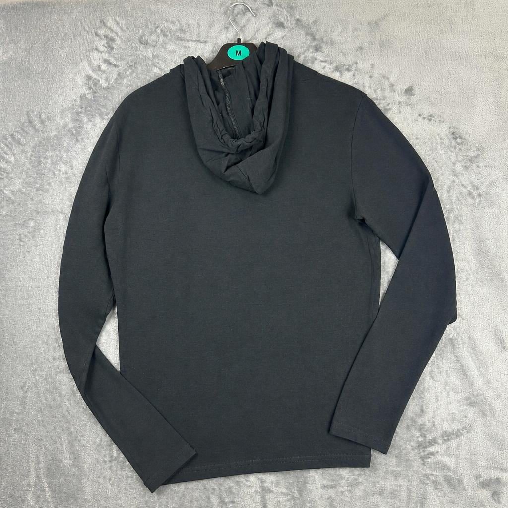 Polo Ralph Lauren Black Lightweight Long Sleeve Hooded T-Shirt Size M image 4