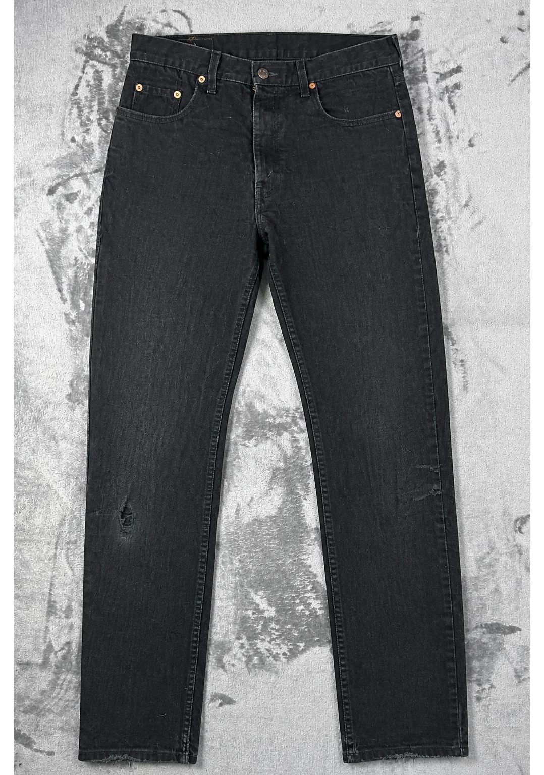 Vintage 90s Levi's 615 Orange Tab Black Straight Leg Jeans W33 L32 image 2