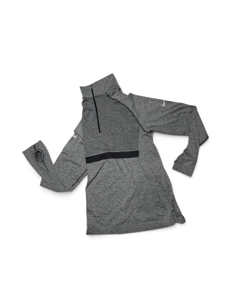 Nike Dri-fit Half Zip Running Longsleeve Grey Melange M
