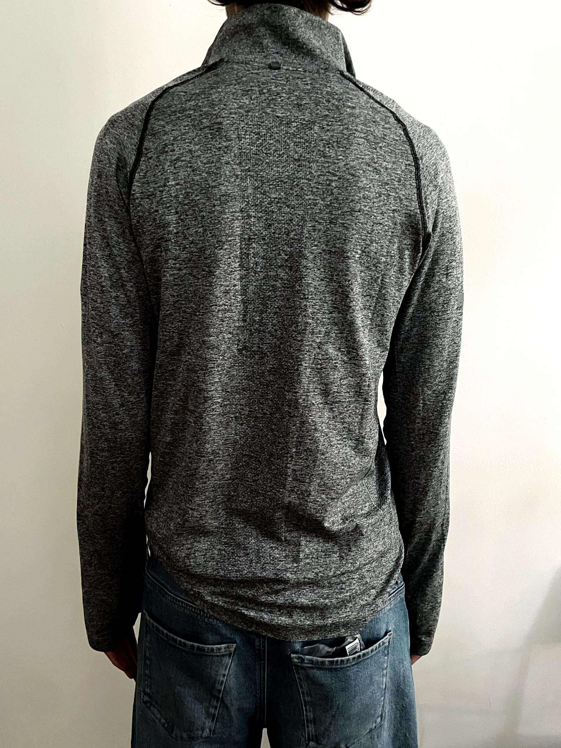 Nike Dri-fit Half Zip Running Longsleeve Grey Melange M image 4