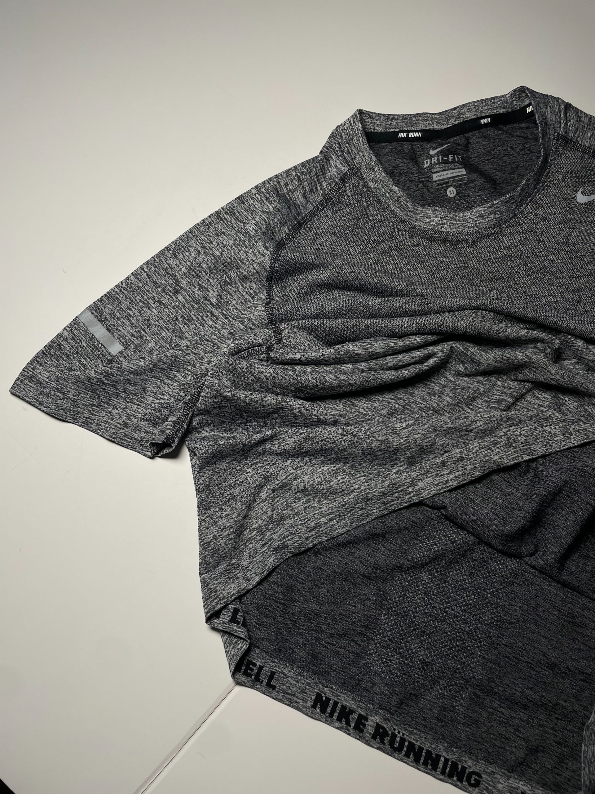 Nike Dri-fit Running T-Shirt Grey Melange M image 6