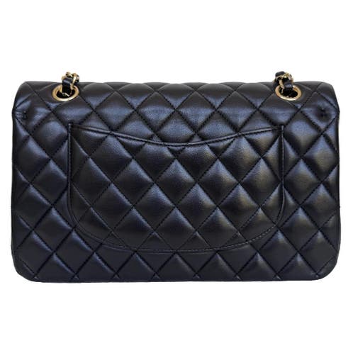 Chanel medium double flap lamsleer goud hardware origineel image 2