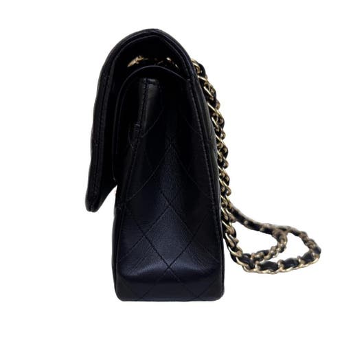 Chanel medium double flap lamsleer goud hardware origineel image 5