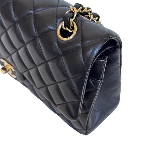 Chanel medium double flap lamsleer goud hardware origineel image 7